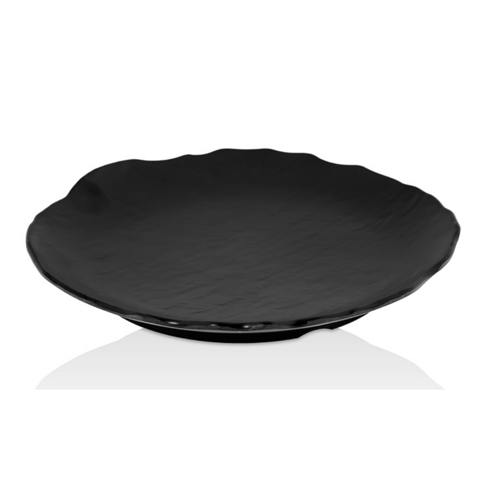 Atlasform S791 Mat Yuvarlak Sunum Tepsisi, 24 cm, Siyah