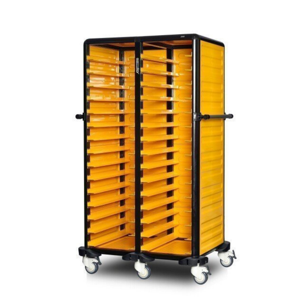Gastrolley G.ST.150.D.3 İkili Servis Tepsi Arabası 150 (2 Yan + Arka Kapalı)