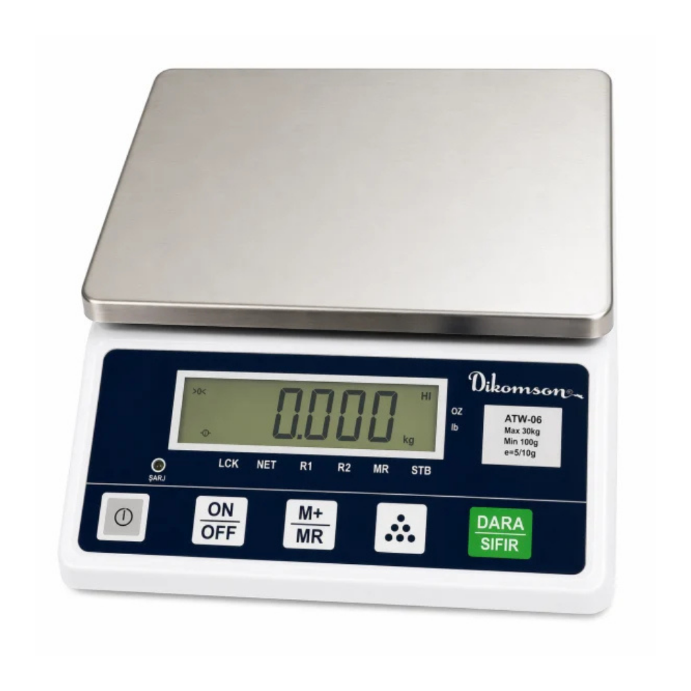 Dikomsan ATW-06-6 Tartım Terazisi, 0,5-2 g (3 kademeli), 6 kg