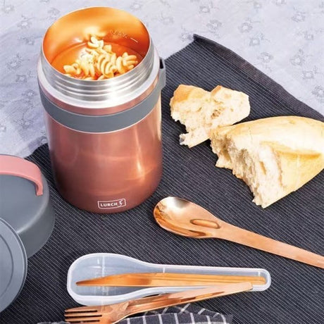 Lurch 00240846 Iso-Pot Paslanmaz Çelik Yemek Termosu 800 ml, Metalik Pembe