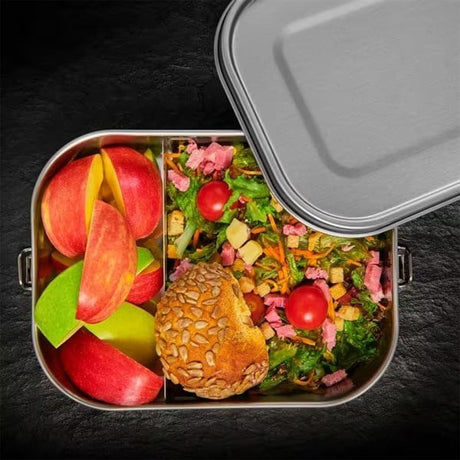 Lurch 00240881 Snap Paslanmaz Çelik Bölmeli Yemek Kutusu, 1200 ml