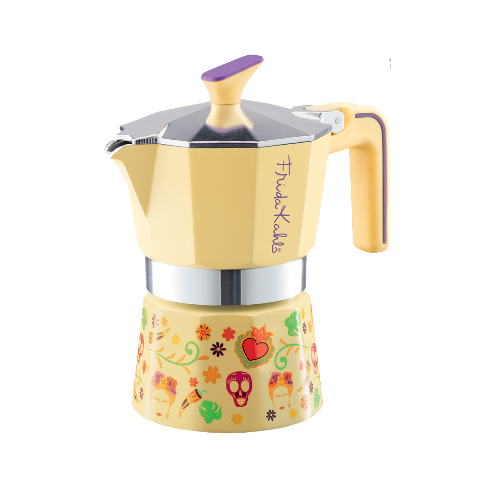 Pedrini Frida Kahlo,  3 Cup Moka Pot Sarı