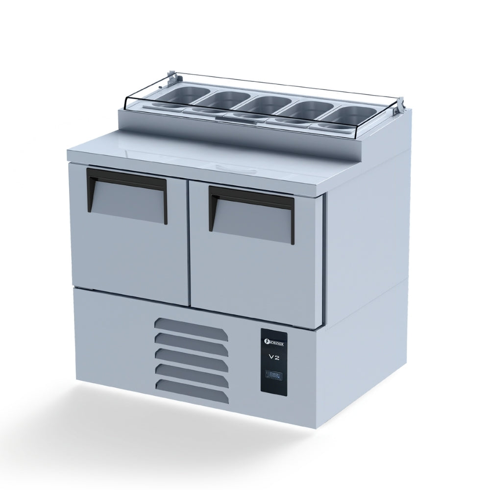 Iceinox PBC-L 330 Make Up Buzdolabı, Mermer Üst Tablalı, 330 L, SS304, 3 Kapılı