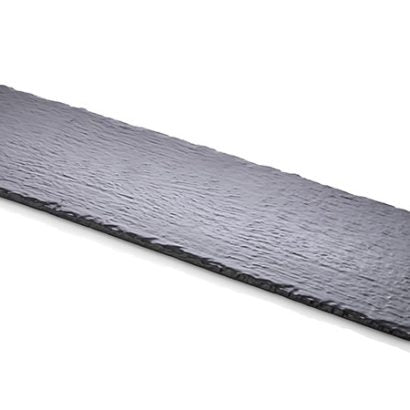Atlasform S393 Ayaklı Kaya Yüzey Sunum Tepsisi, 53x16 cm, Siyah