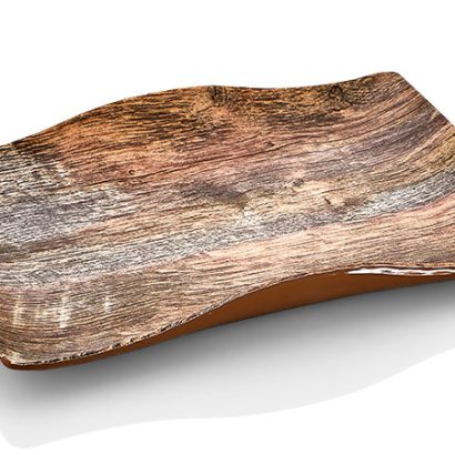 Atlasform AD785 Desenli Mat Sunum Tepsisi, 28x19 cm, Ahşap