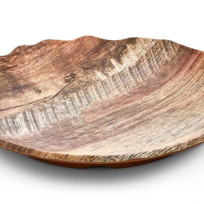 Atlasform AD793 Desenli Mat Yuvarlak Sunum Tepsisi, 32 cm, Ahşap