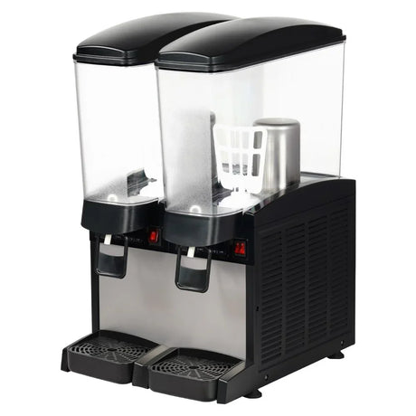 Omake SBD01.E25.0101 Karıştırıcılı Dijital İkili Dikdörtgen Şerbetlik Makinesi, 20+20 L, Siyah