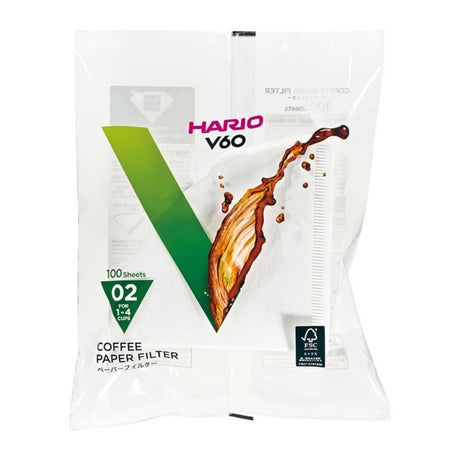 Hario VCF-02 Filtre Kahve Kağıdı V60 02 100'lü