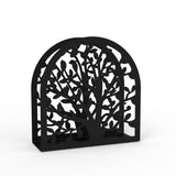 Decorelax Hayat Ağacı Temalı Siyah Metal Peçetelik