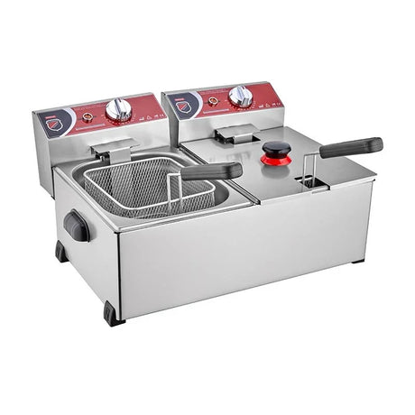 Silverinox 2143 Fritöz 5+5 L Elektrikli - Mutbaka Endüstriyel Mutfak Ekipmanları