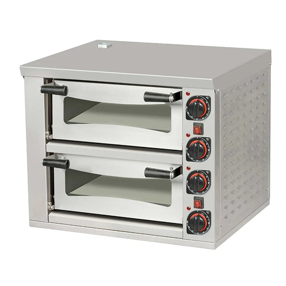 Omake FPZ01.E21.0502 İki Katlı Pizza Fırını, 26 cm x 2 Pizza Kapasiteli, Elektrikli 