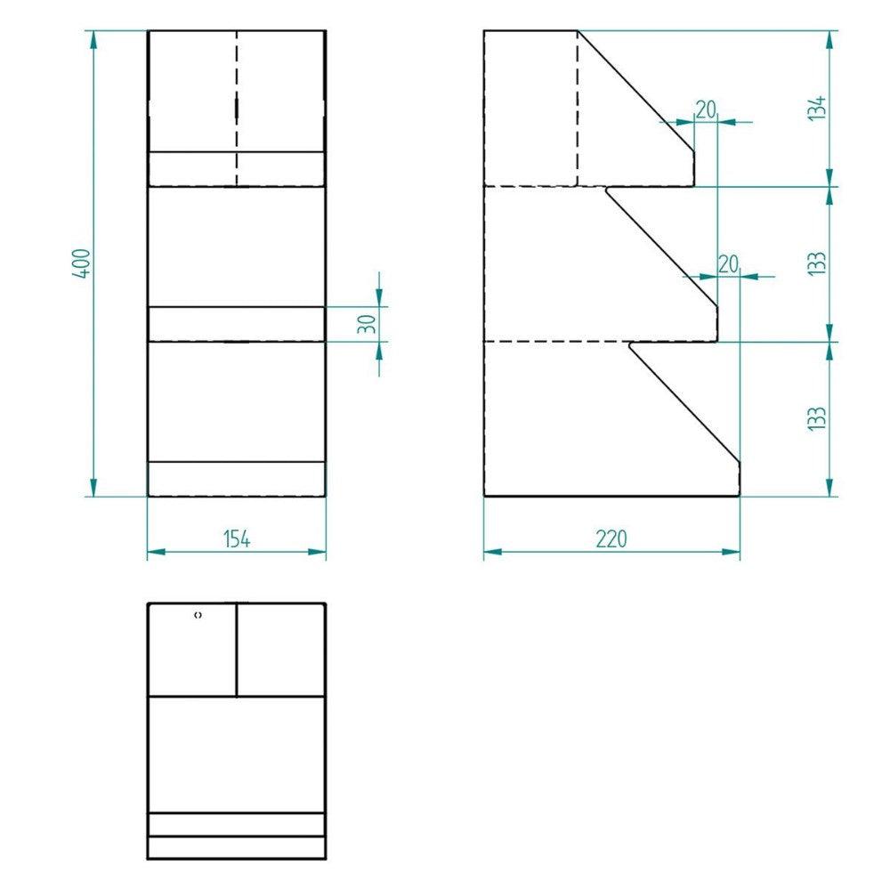 Decorelax 7 Bölmeli Endüstriyel Siyah Tezgah Üstü Düzenleyici Organizer, Çay ve Pipet Raflı Stand