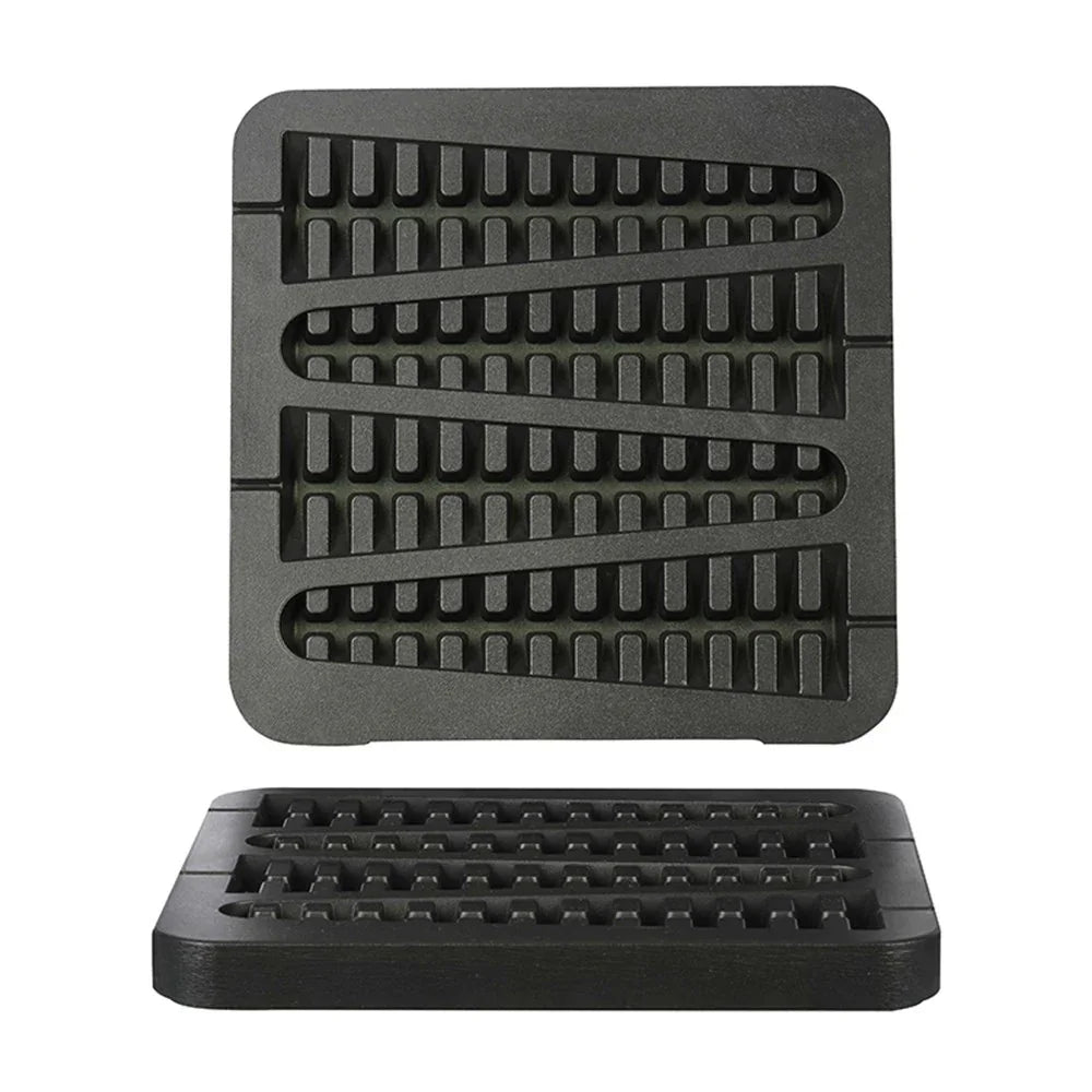 Omake WFL21.KLP.1101 Kare Yuvarlak Waffle Makinesi Kalıbı, Çubuklu Çam Model