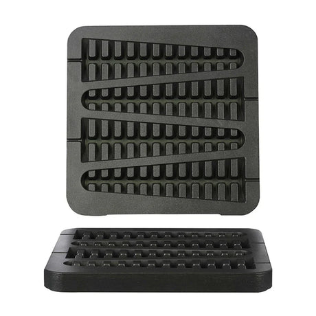 Omake WFL21.KLP.1101 Kare Yuvarlak Waffle Makinesi Kalıbı, Çubuklu Çam Model