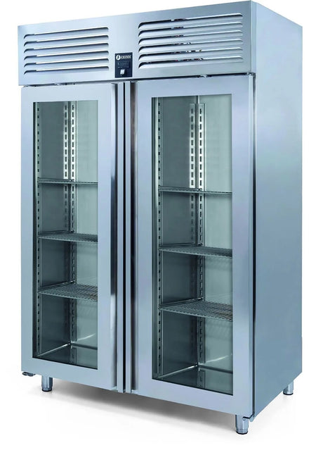 Iceinox VTS 1150 CR-VG Dikey Tip Snack Buzdolabı 1150 L, SS430, 2 Cam Kapılı
