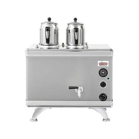 Ateşe GCIGE02 Gold Compact Otomatik Çay Kazanı, Gazlı & Elektrikli, 2 Demlik Kapasiteli, İnoks