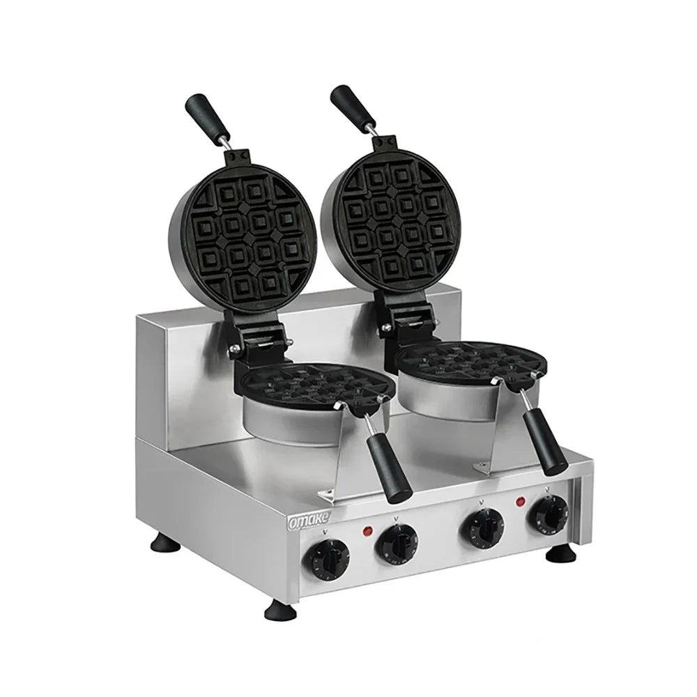 Omake WFL12.E22.0401 Çiftli Döner Yuvarlak Waffle Makinesi Special Model, Zamanlayıcılı, Elektrikli