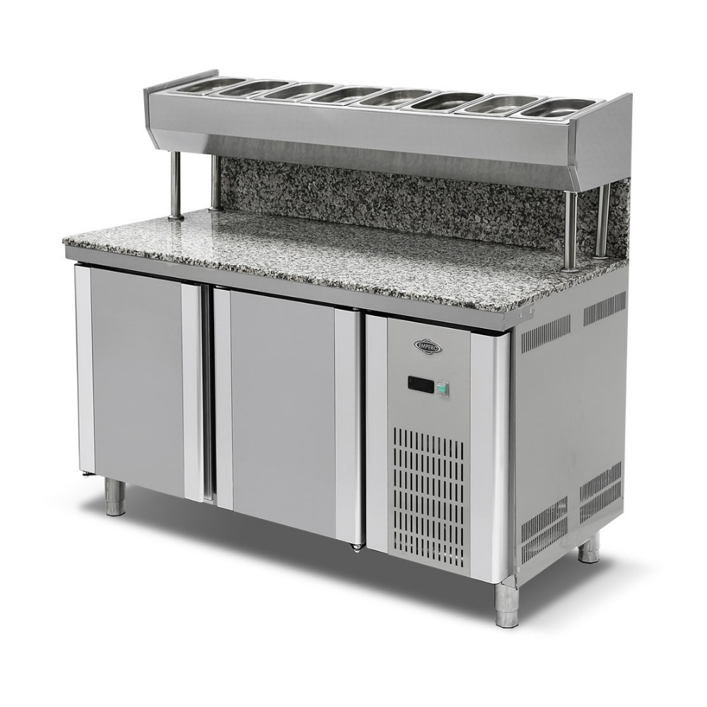 Empero EMP.150.80.01-PSYG Granit Tezgahlı Pizza/Salata Buzdolabı (2 Kapılı)
