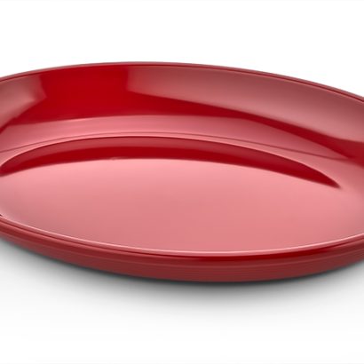 Atlasform K761 Kayık Açık Büfe Sunum Tepsisi, 35x26 cm, Kırmızı