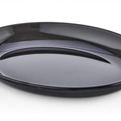 Atlasform S761 Kayık Açık Büfe Sunum Tepsisi, 35x26 cm, Siyah