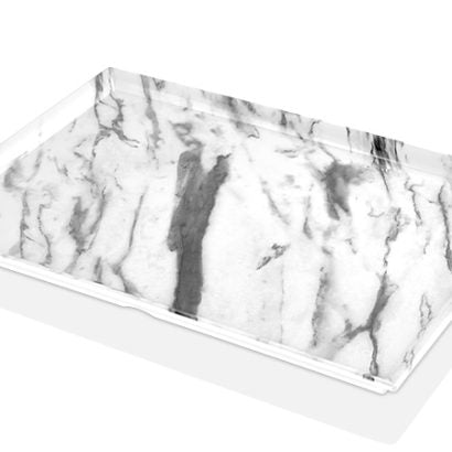 Atlasform M703 Mermer Desen Sunum Tepsisi, 35x25 cm, Mermer Desen