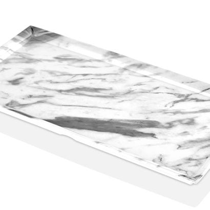 Atlasform M704 Mermer Desen Sunum Tepsisi, 43x25 cm, Mermer Desen