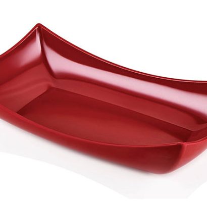 Atlasform K765 Teşhir Kayık Tabağı, 15x28 cm, Kırmızı