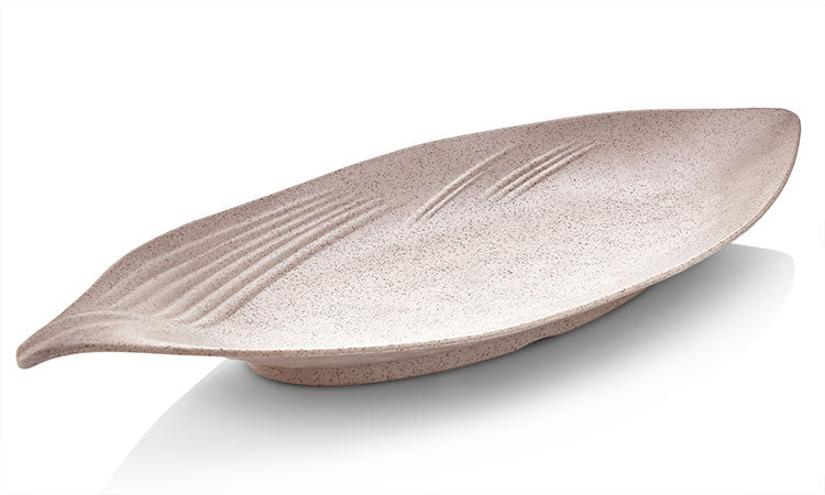 Atlasform C797 Yaprak Kayık, 28x12 cm, Krem Granit